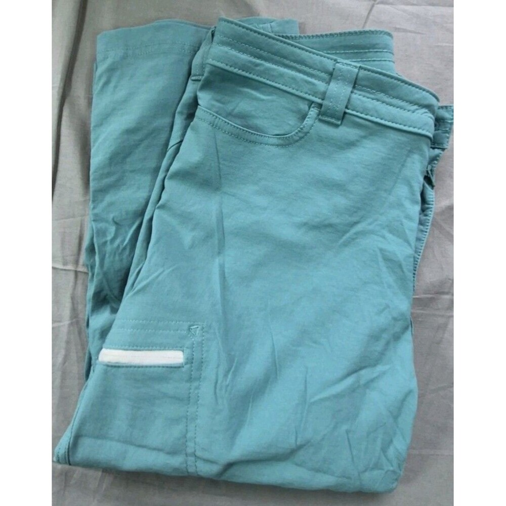 Eddie Bauer First Ascent Guide Pro Capri Womens Size 10 Teal Hiking Pants